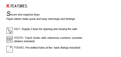 Key features and mounting instructions