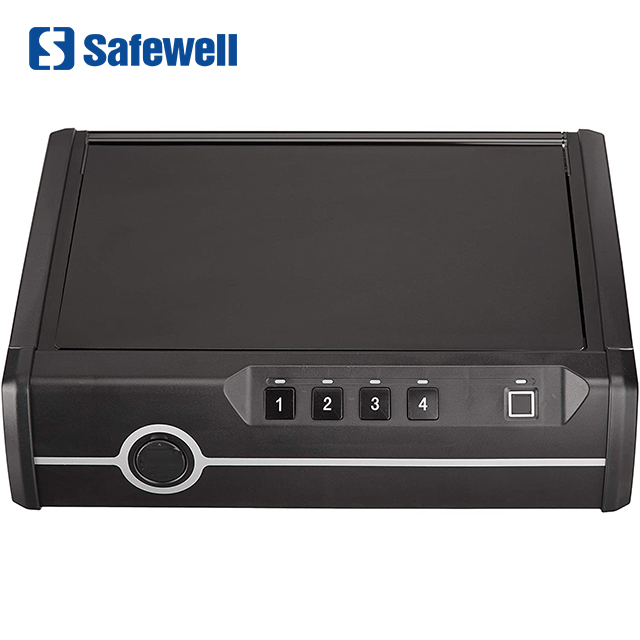 Portable Biometric Handgun Safe with Combination Lock