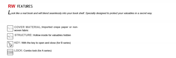 Dictionary book safe design features