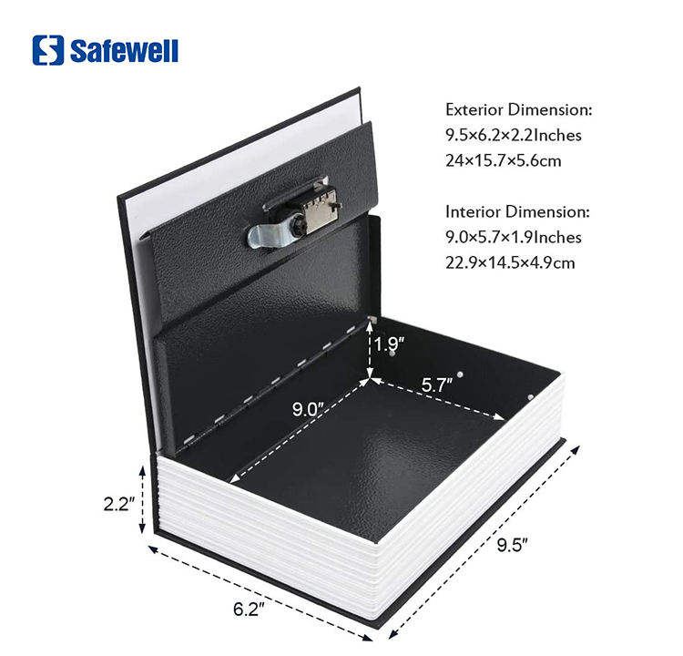 Safewell RW802B Most popular Factory direct home high quality Dictionary Book Hidden Safe - Image 2