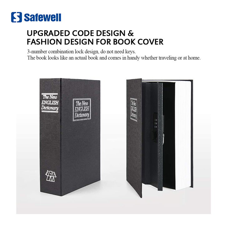 Dictionary Diversion Book Safe with Combination or Key Lock