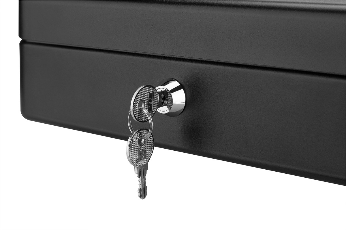 Safewell YFC-30 Portable Metal Money Cash Box With Money Tray - Image 2