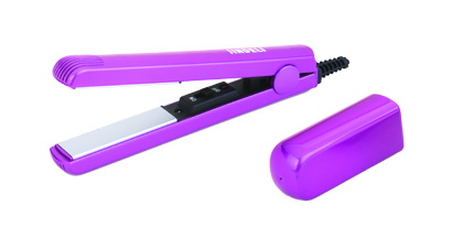 Purple Mini Hair Straightener with Ceramic Plates