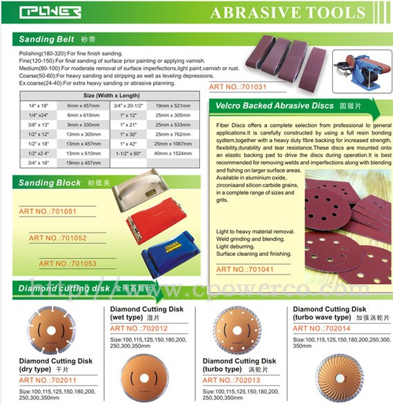 Abrasive Sanding Belt for Woodworking
