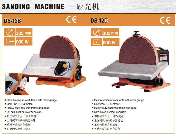 305 mm Disc Sander with Miter Gauge