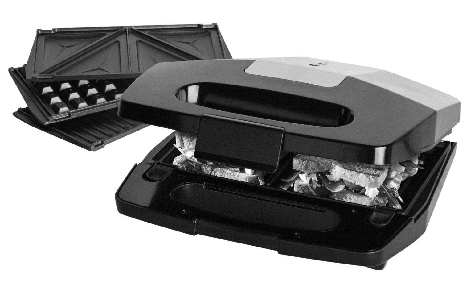 Sandwich Press with Non-Stick Plates