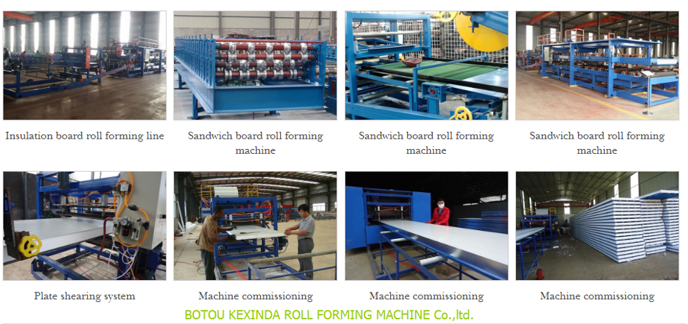 Sandwich panel roll forming line process diagram