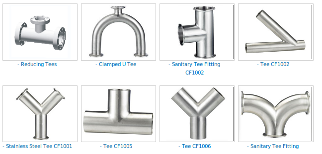 Sanitary Stainless Steel Tee Pipe Fitting