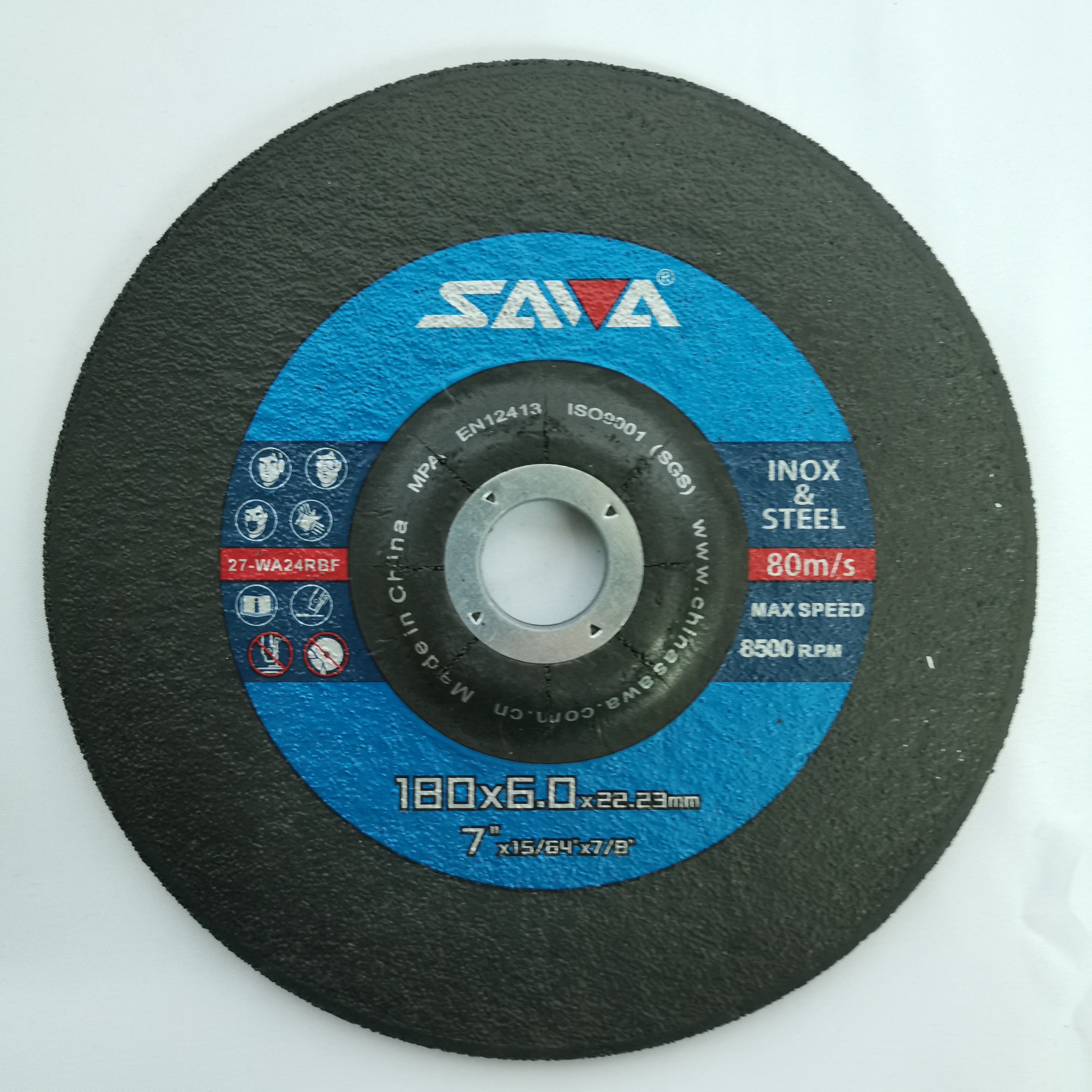 SAWA European Market 180x6x22mm 7 inch metal grinding wheel - Image 2