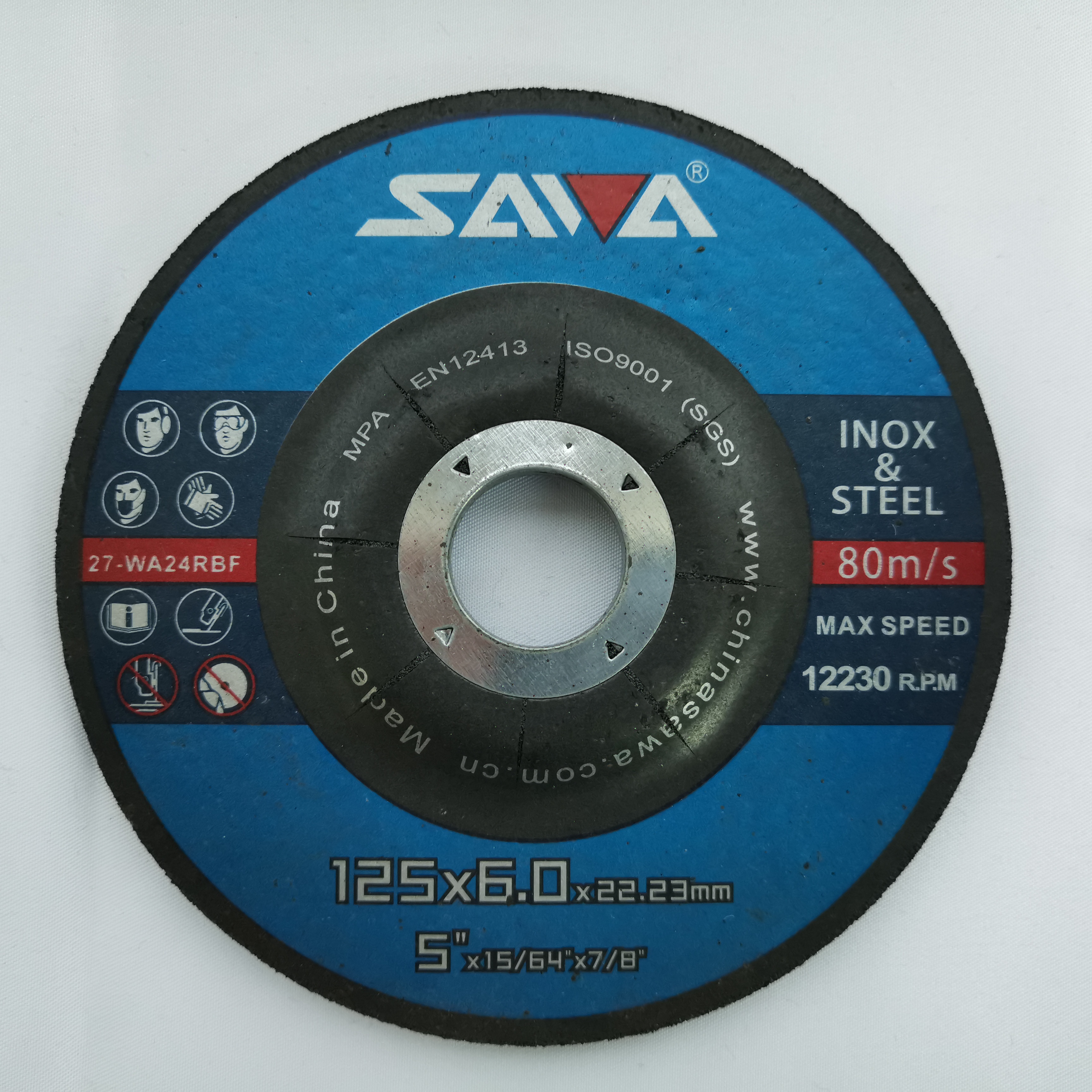 SAWA125x6x22mm 5 inch metal grinding wheel - Image 2