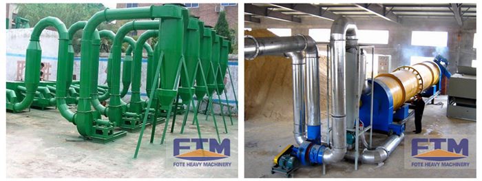 Industrial sawdust drying system