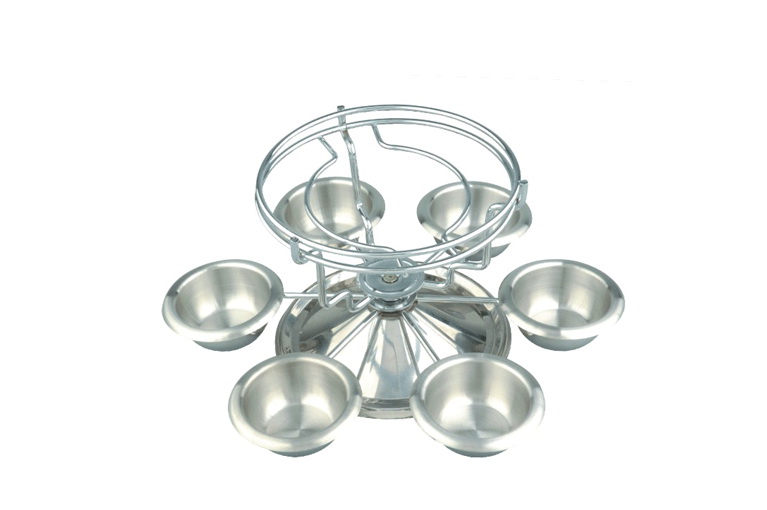 Stainless Steel Rotating Condiment Server Carousel