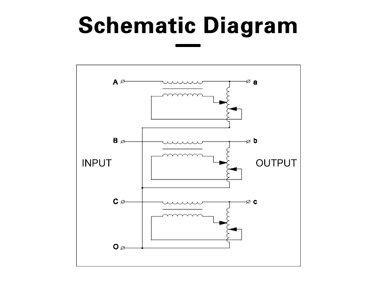 Schematic diagram of the three-phase regulator