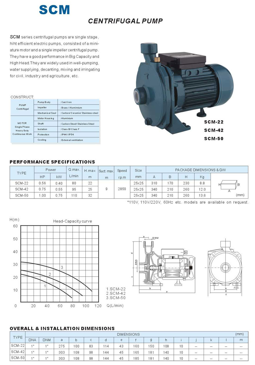 Single-Stage Centrifugal Water Pump