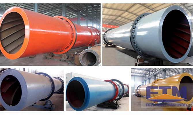 Industrial rotary dryer drum and support system