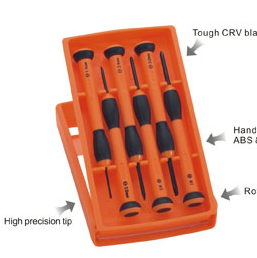 Precision Screwdriver Set with CRV Blades