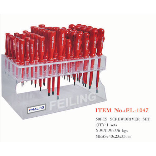50-Piece Screwdriver Set with Acrylic Organizer