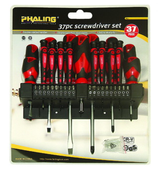37-Piece Screwdriver Set with Chrome Vanadium Blades