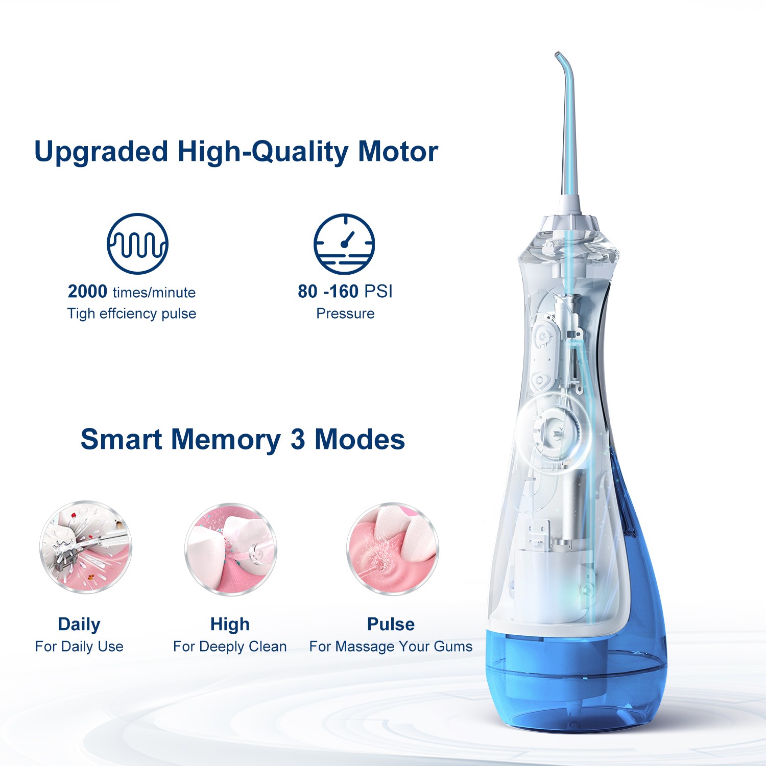 Cordless Water Flosser for Oral Cleaning