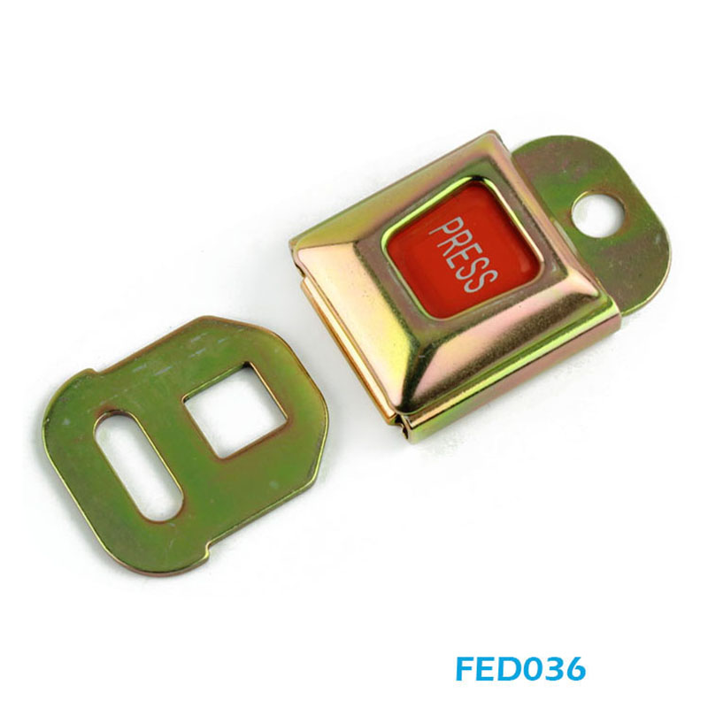 Metal Press-Button Seat Belt Buckle with Pallet
