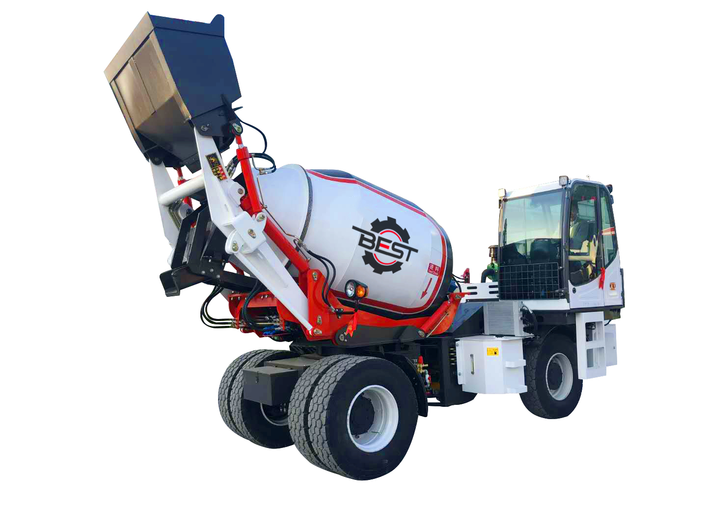 Self-Loading Mobile Concrete Mixer