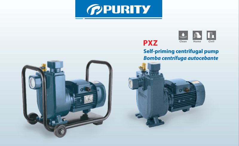 Diagram of PXZ series self-priming centrifugal pump