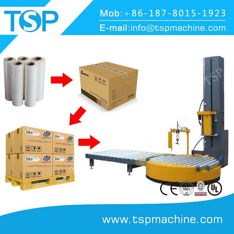 Semi-Automatic Pallet Stretch Wrapping Machine
