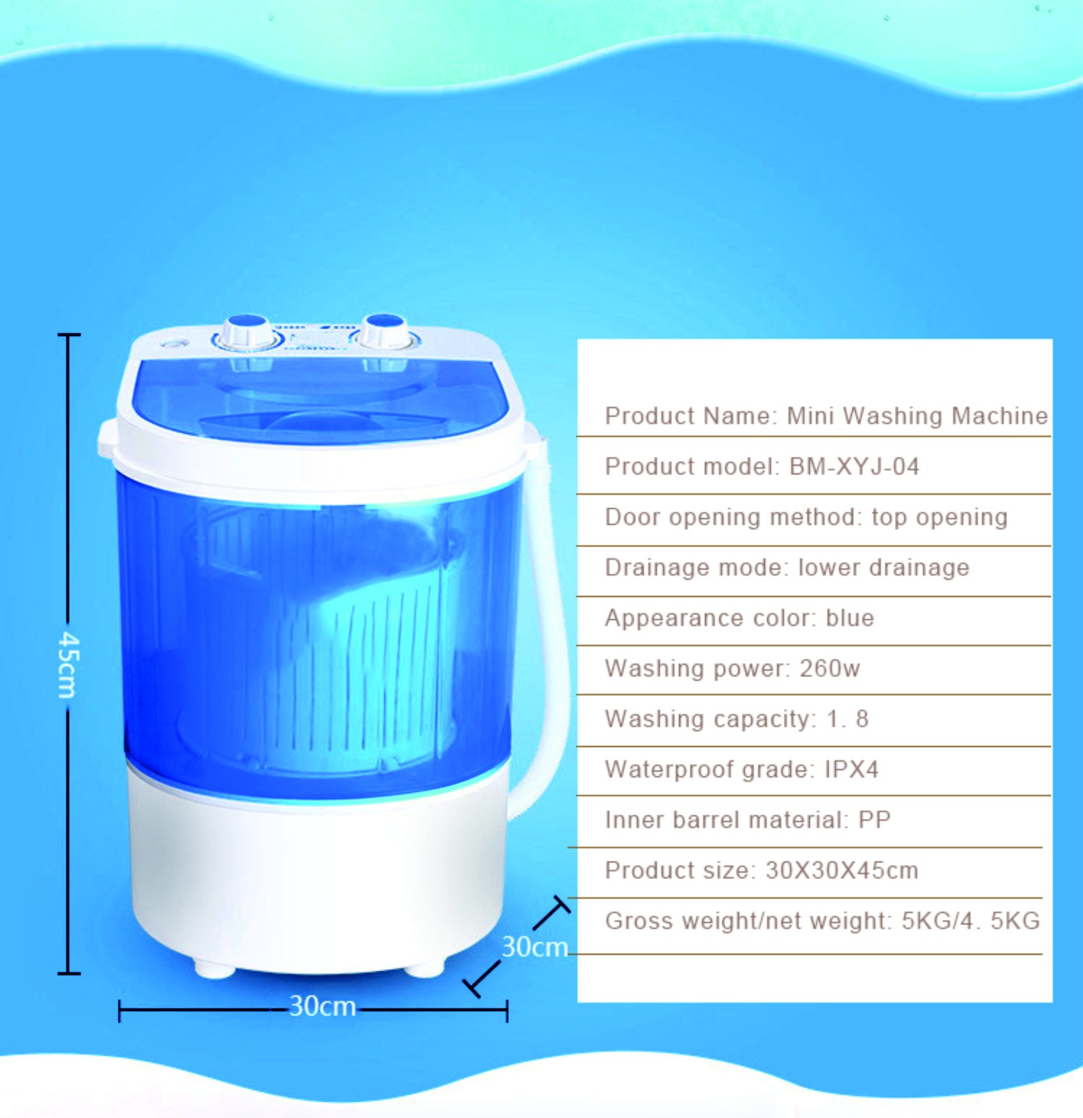 Semi-automatic washing machine 3L - Image 2