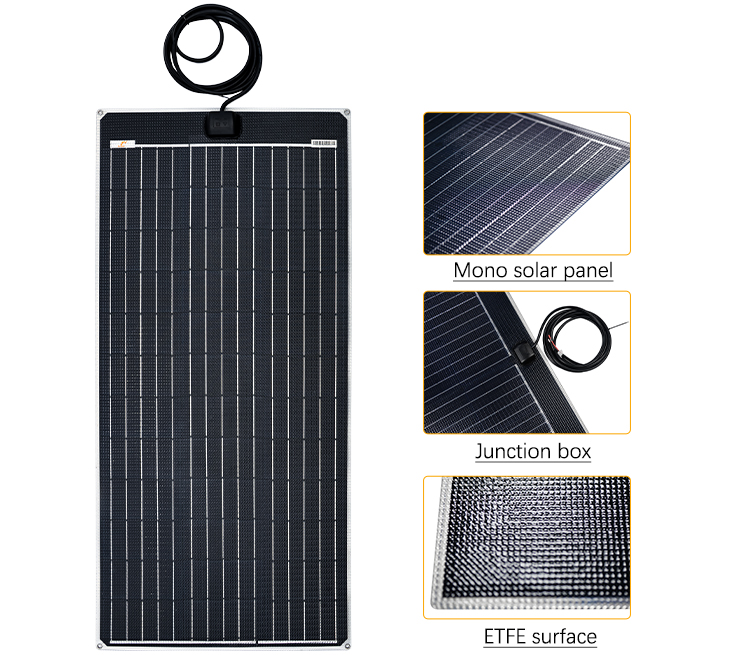 Close up of solar panel junction box and surface texture