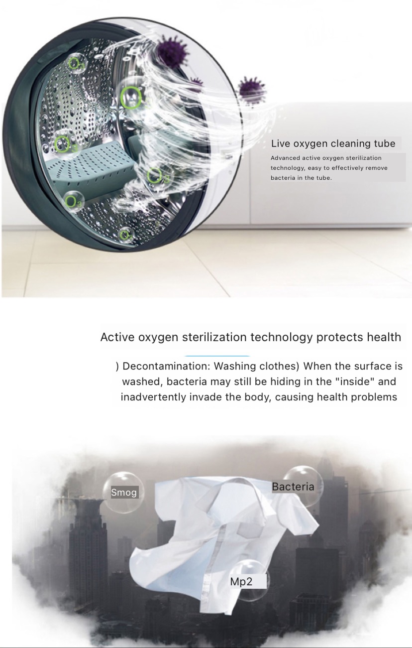 Advanced active oxygen sterilization technology diagram