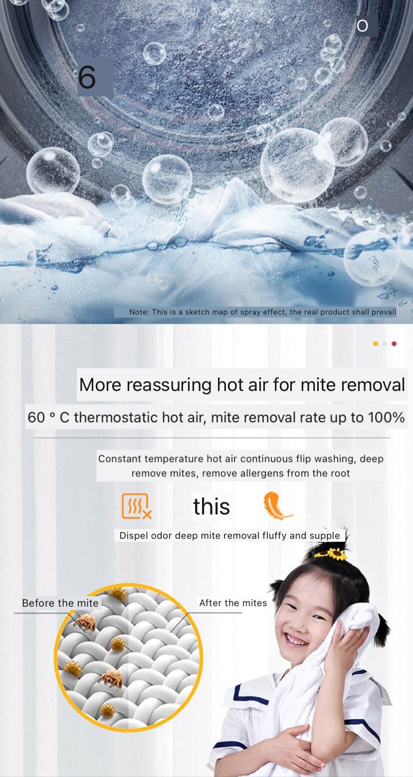 Hot air mite removal process visualization