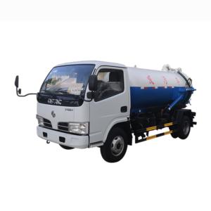 Specialized sewage collection truck with sealed tank design.