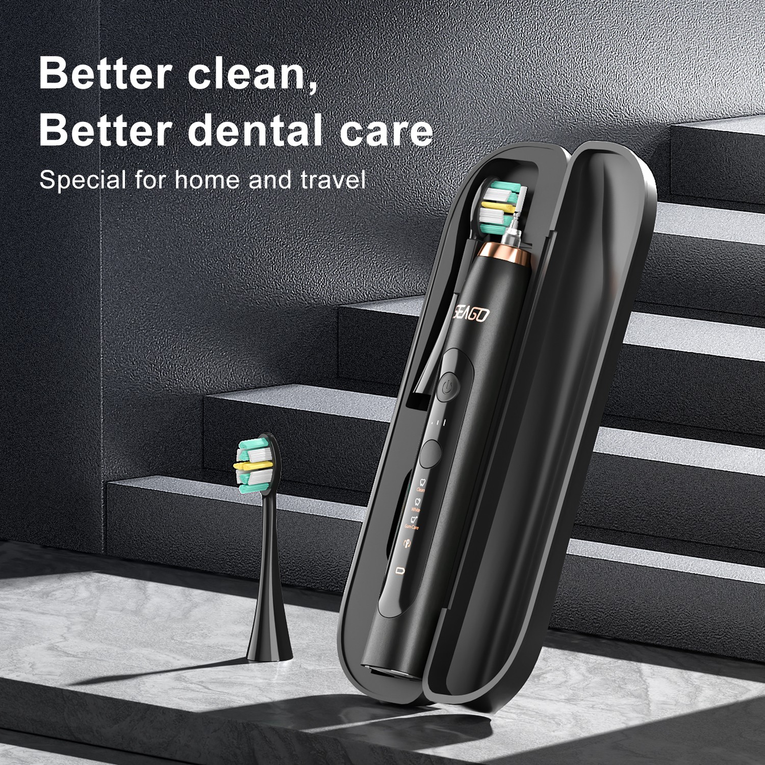 Ultrasonic Rechargeable Toothbrush with Multiple Modes