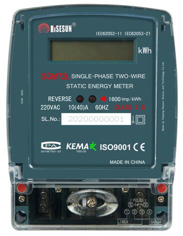 Single Phase Two Wire Energy Meter
