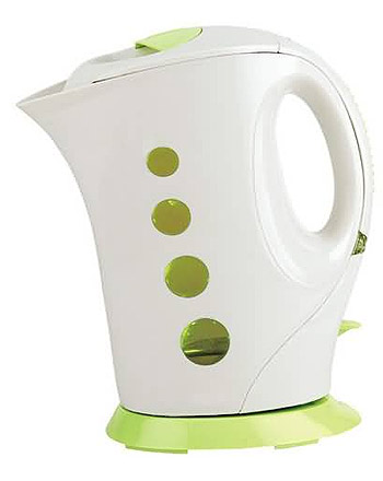 Electric Kettle with Green Accents