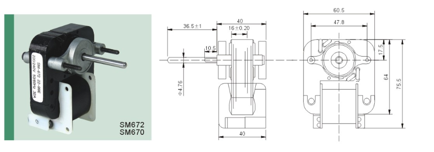 Shaded Pole Motor for Refrigeration