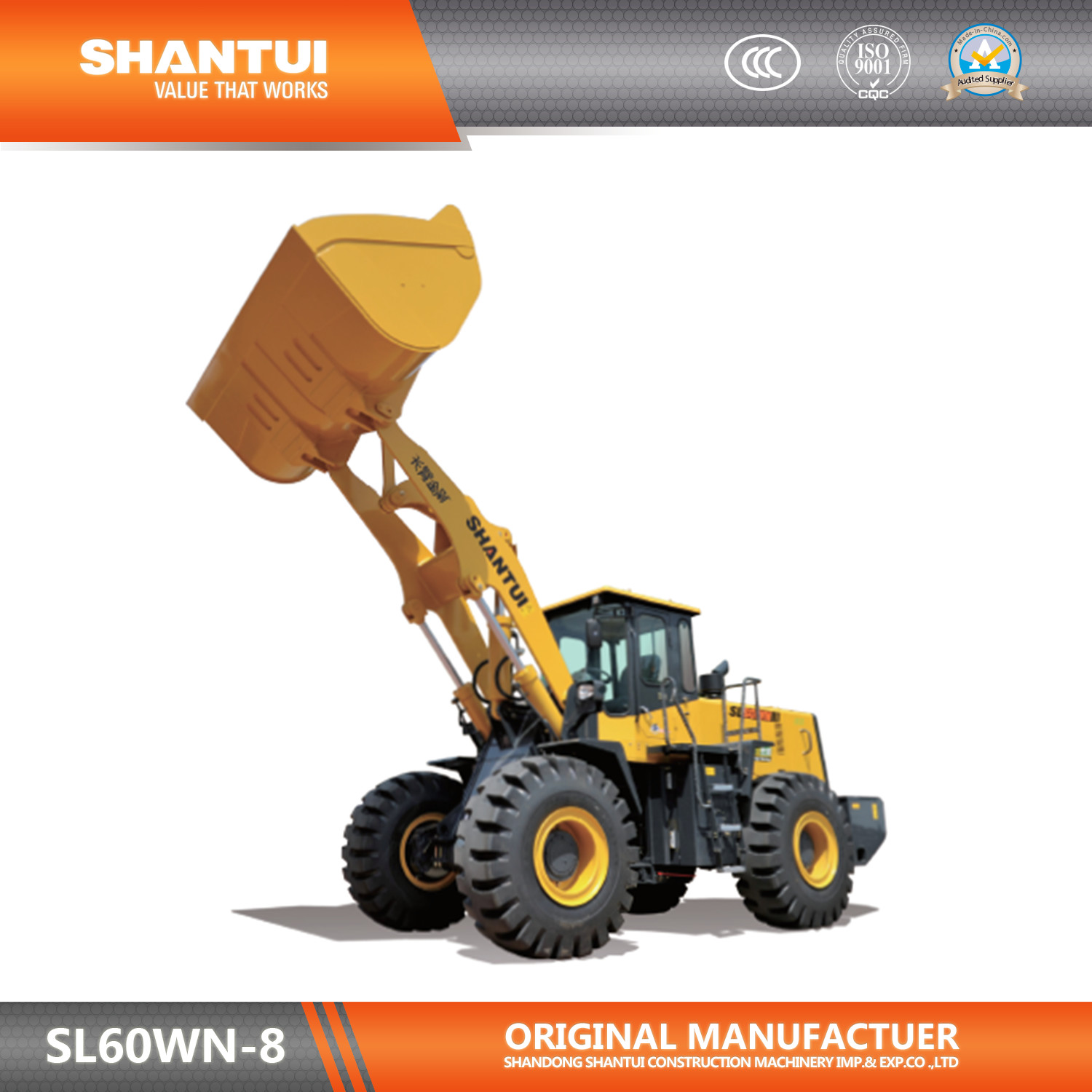 6-ton wheel loader for heavy-duty earthworks