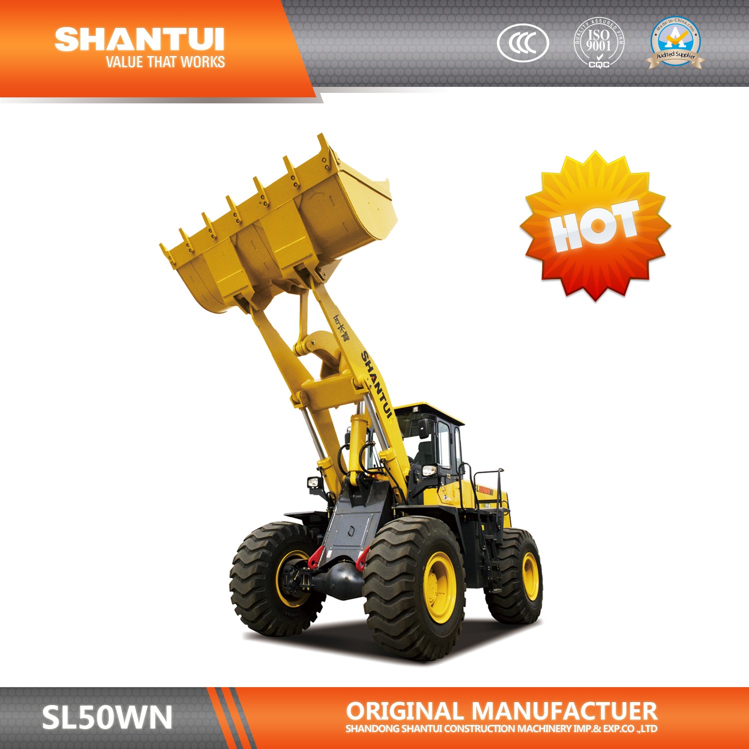 5-Ton Wheel Loader with Pilot Controls