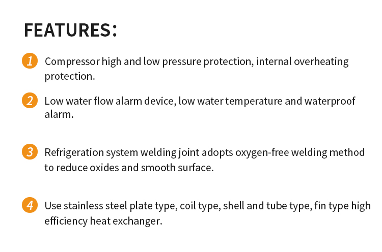 Diagram showing protective and safety features of the chiller