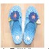 Children's Light Blue Polka Dot Sandals with Flower Detail