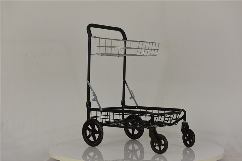 Metal Wire Basket Shopping Cart