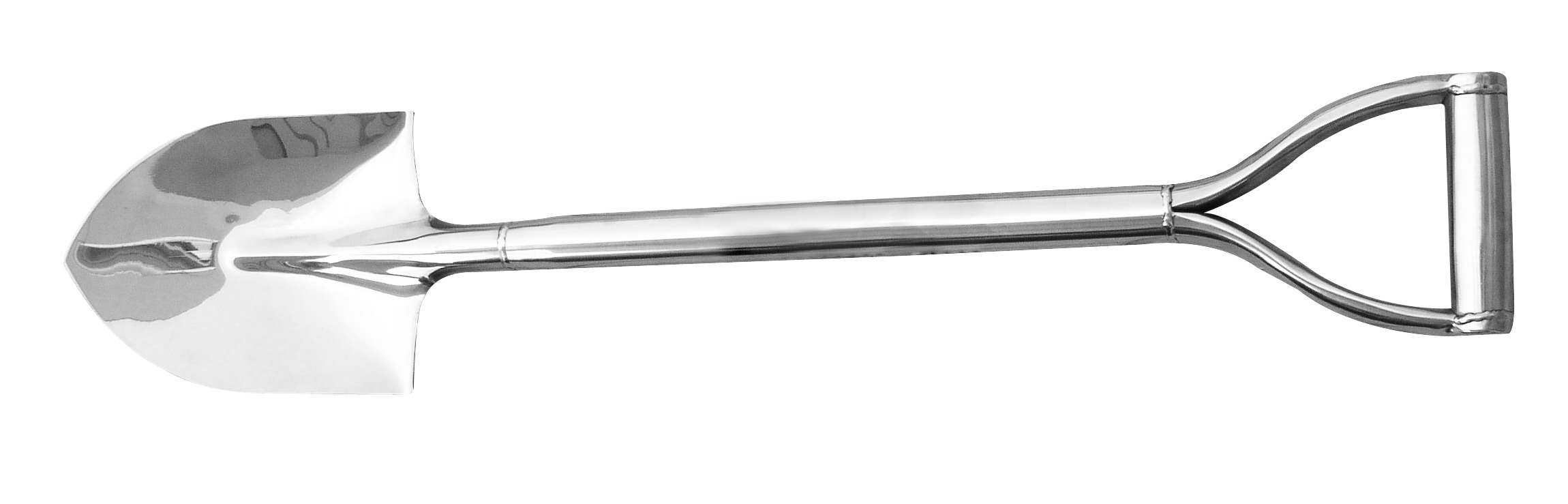 Chrome-Plated Steel Shovel with D-Handle