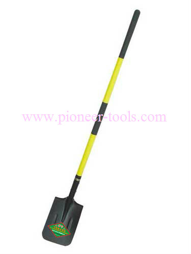 Square Point Shovel with Fiberglass Handle