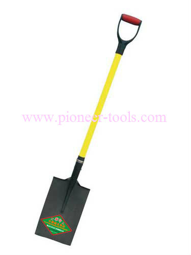 Square Point Shovel with Fiberglass Handle