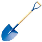 Y-Grip Shovel with Blue Steel Blade