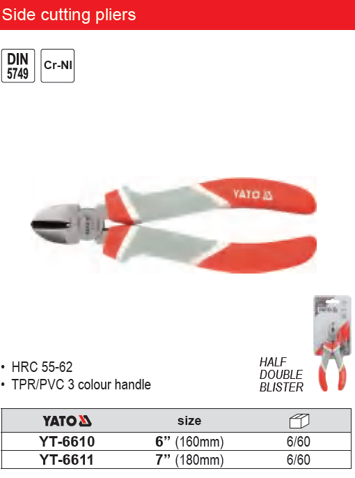 Steel Side Cutting Pliers