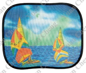 Vehicle Window Sun Shade with Sailboat Graphic