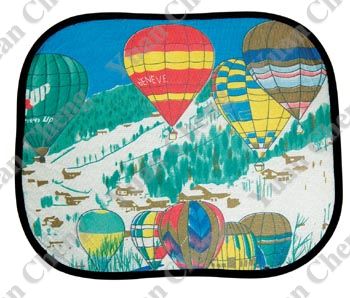Automotive Window Shade with Hot Air Balloon Design