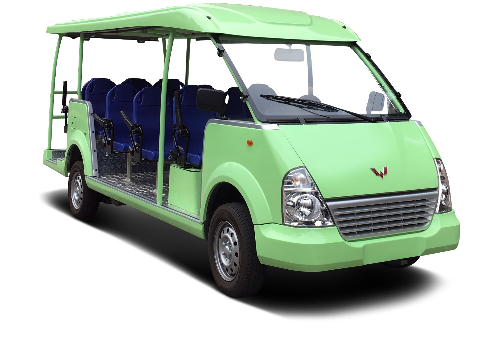 Open-Sided Sightseeing Car with Roof