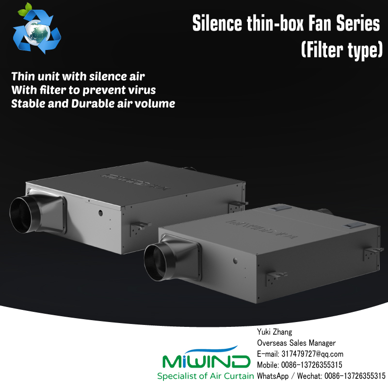 Thin Box Filter Fan for Air Purification
